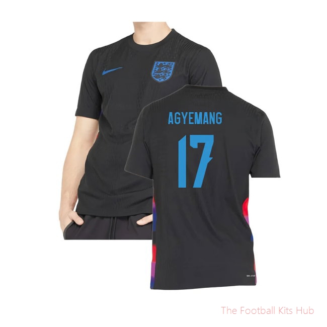 2025-2026 England WEC Authentic Away Shirt (Black) - Mens (AGYEMANG 17)