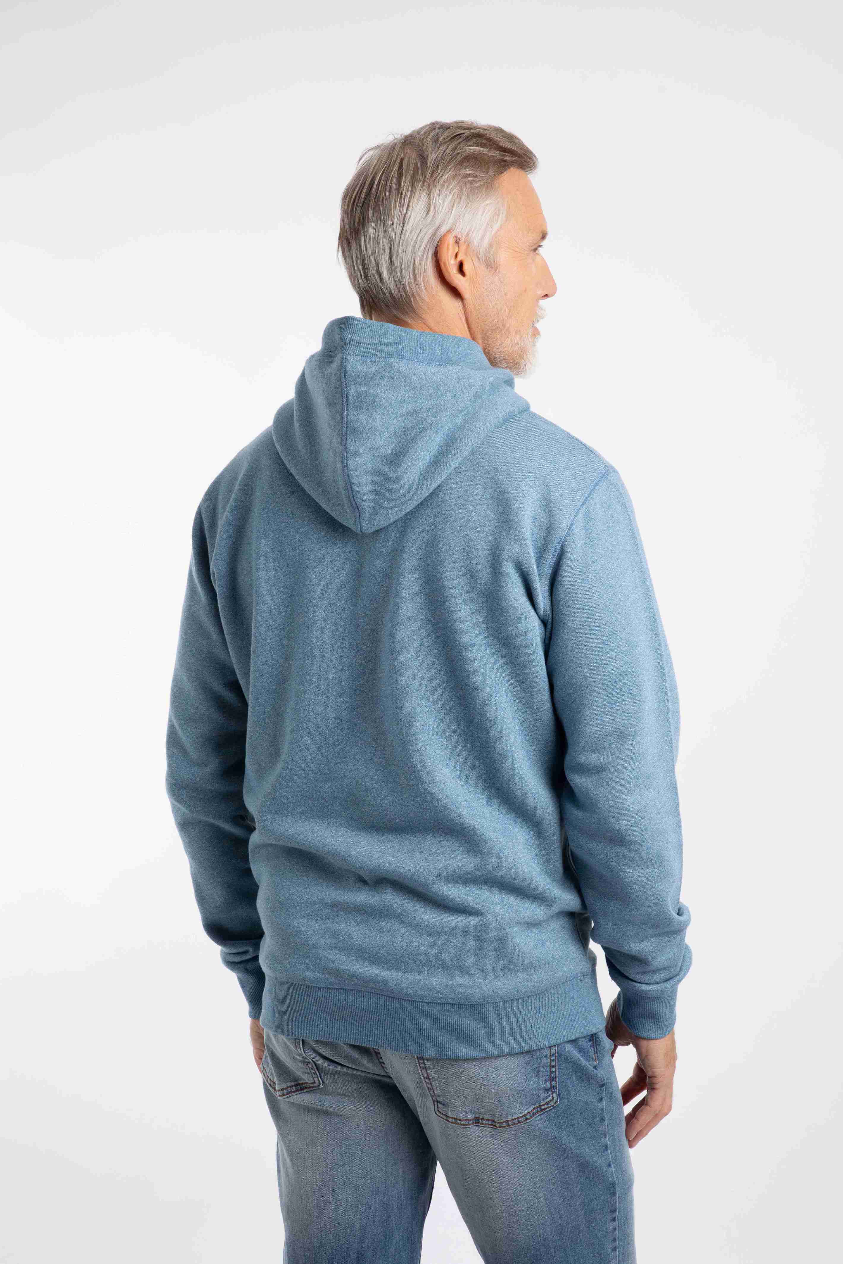 Perranporth Embossed Grindle Hoodie Washed Blue