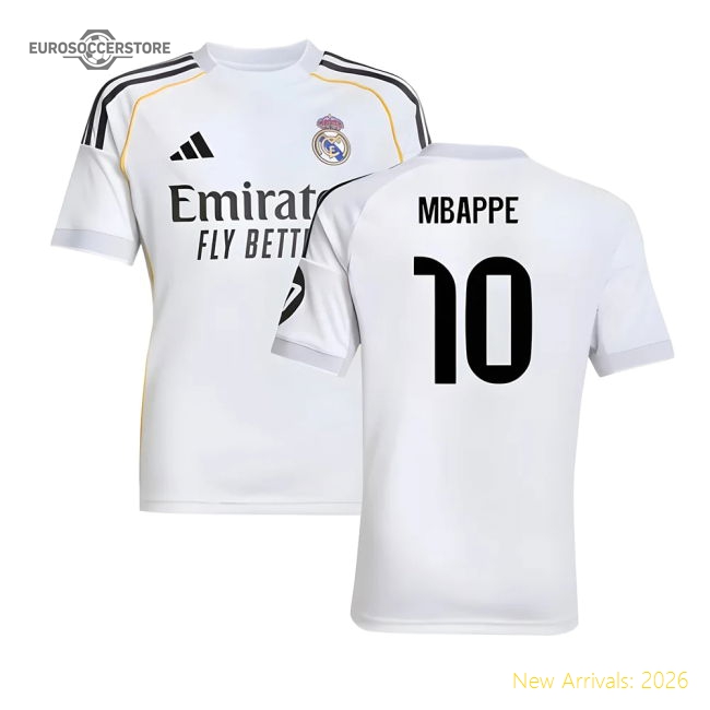 Real Madrid Home Kit 2025-2026 Fan Edition Jersey Stadium Approved