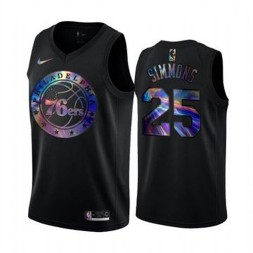 Black PHI Philadelphia 76ers #25 Nike Retro Jersey Premium Quality