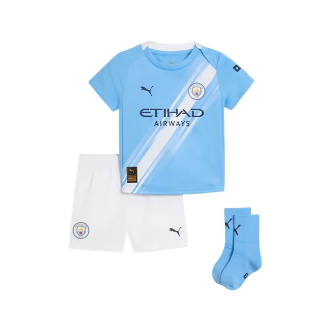 Top Tier Football Man City Home Baby Kit Kun Aguero #10 Modern Sty...