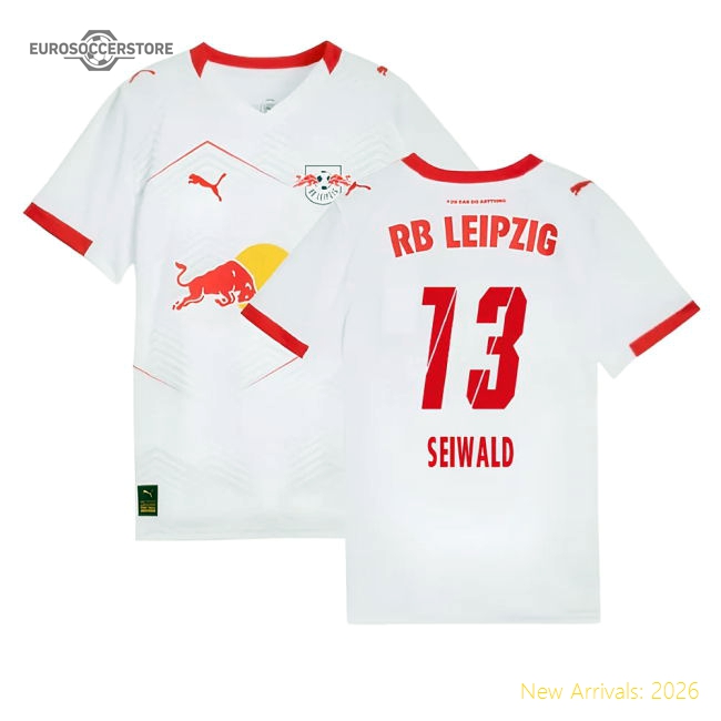Best-Selling 2025-2026 Red Bull Leipzig Home Shirt (Kids) (Seiwald 13)