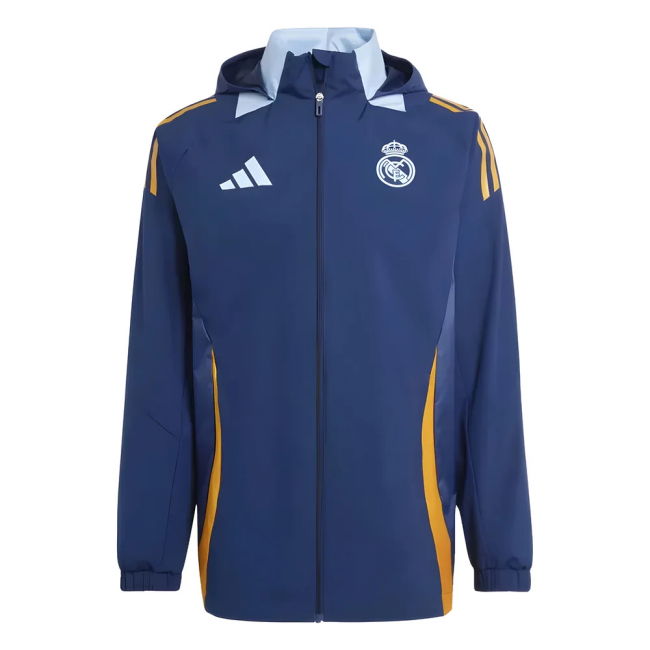 2024-2025 Real Madrid Jacket (Navy) | Official | Performance