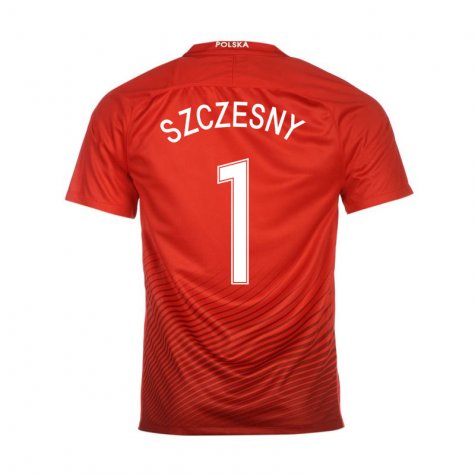 Durable Poland Away 2016 Szczesny 1 Soccer Jersey Shirt