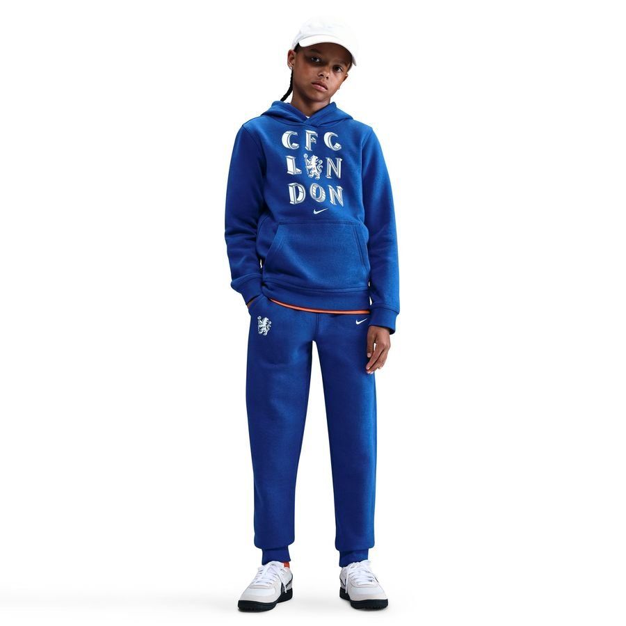 Chelsea Hoodie Nsw Club Rush Blue/pure White Kids Supporter Version