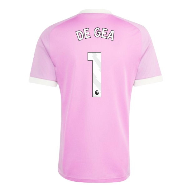 Man Utd Away Goalkeeper Shirt (Pink) - Kids (De Gea 1) – Kids Away Supporter Jersey (2026/2027)