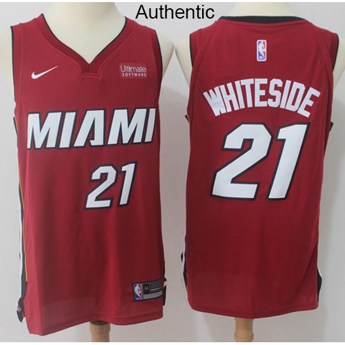 Red Nike Miami Heat #21 Heat Jersey - Moisture-Wicking Basketball Jersey