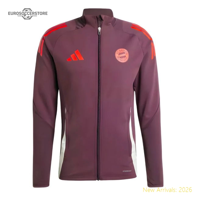 2024-2025 Bayern Munich Track Jacket (Shadow Maroon)