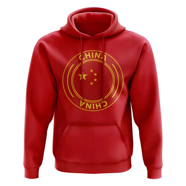 Climate-Control World-Class China Football Badge Hoodie (Red)