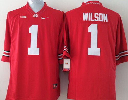 Men's Ohio St Buckeyes Dontre Wilson #1 stitched Red 2014 authentic