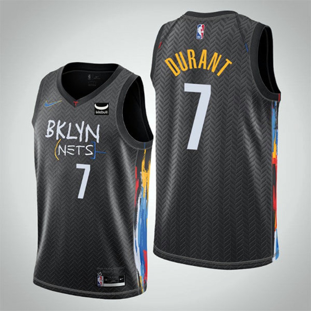 Official Kevin Durant7 Brooklyn Nets Jersey Black - City Edition