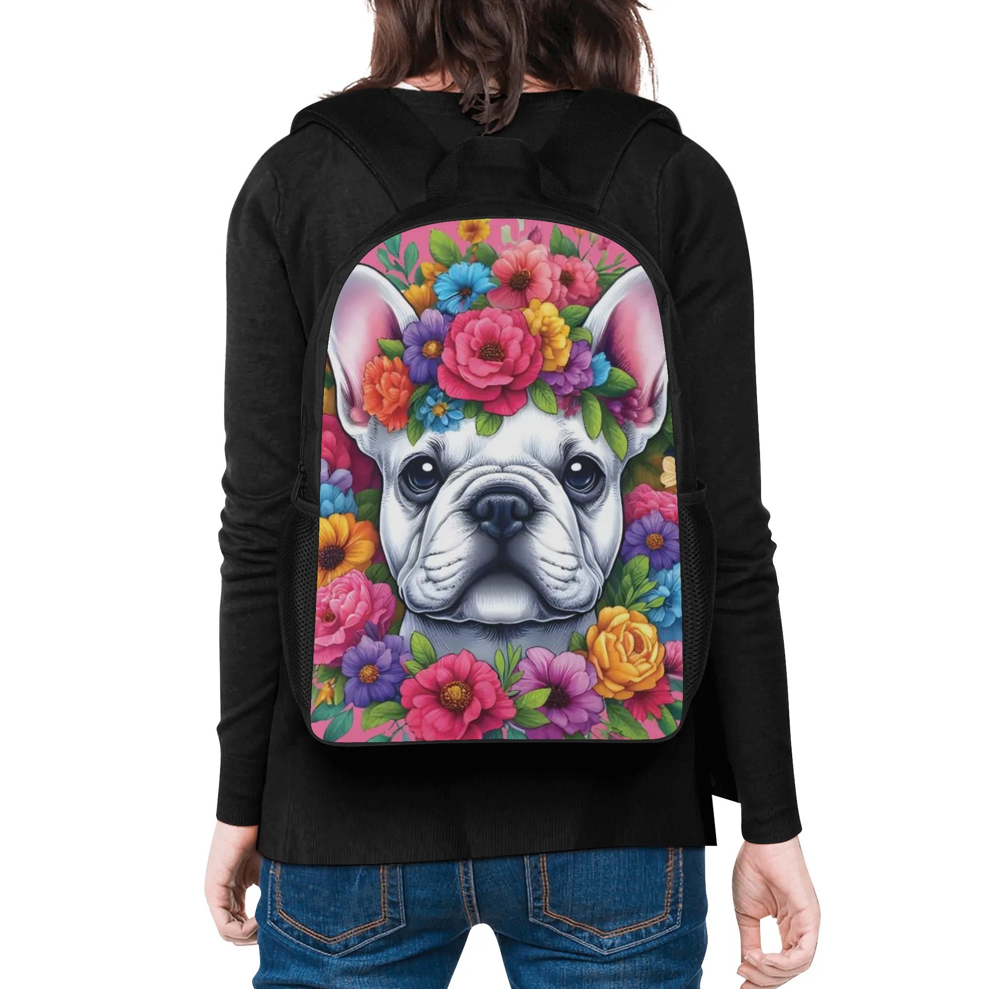 French Bulldog Hank 17 Inch Backpack Comfy Pet Product