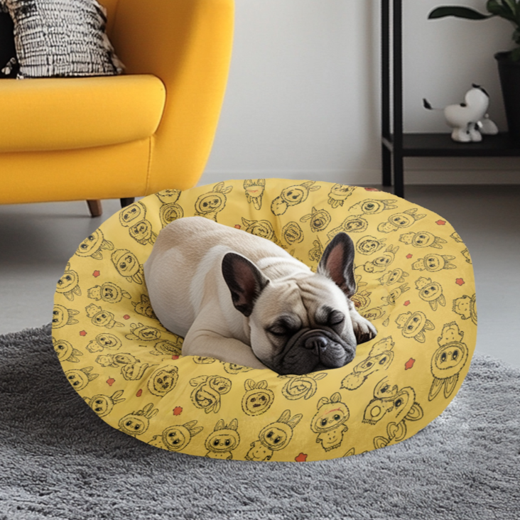 Paco - Cloud-Comfort Frenchie Bed | Anti-Anxiety French Bulldog Donut Bed