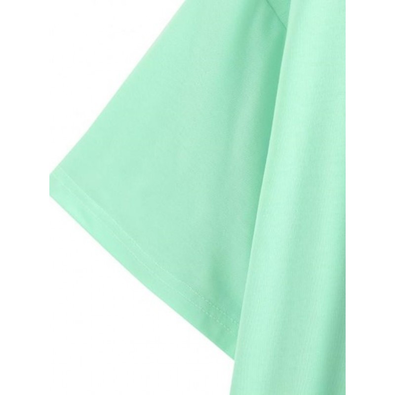 Flower Skeleton Drop Shoulder T Shirt IE0070