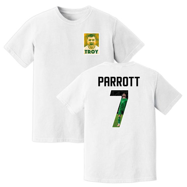 Troy Parrott Number 7 T-Shirt (White) Worldcup Euro Oranje