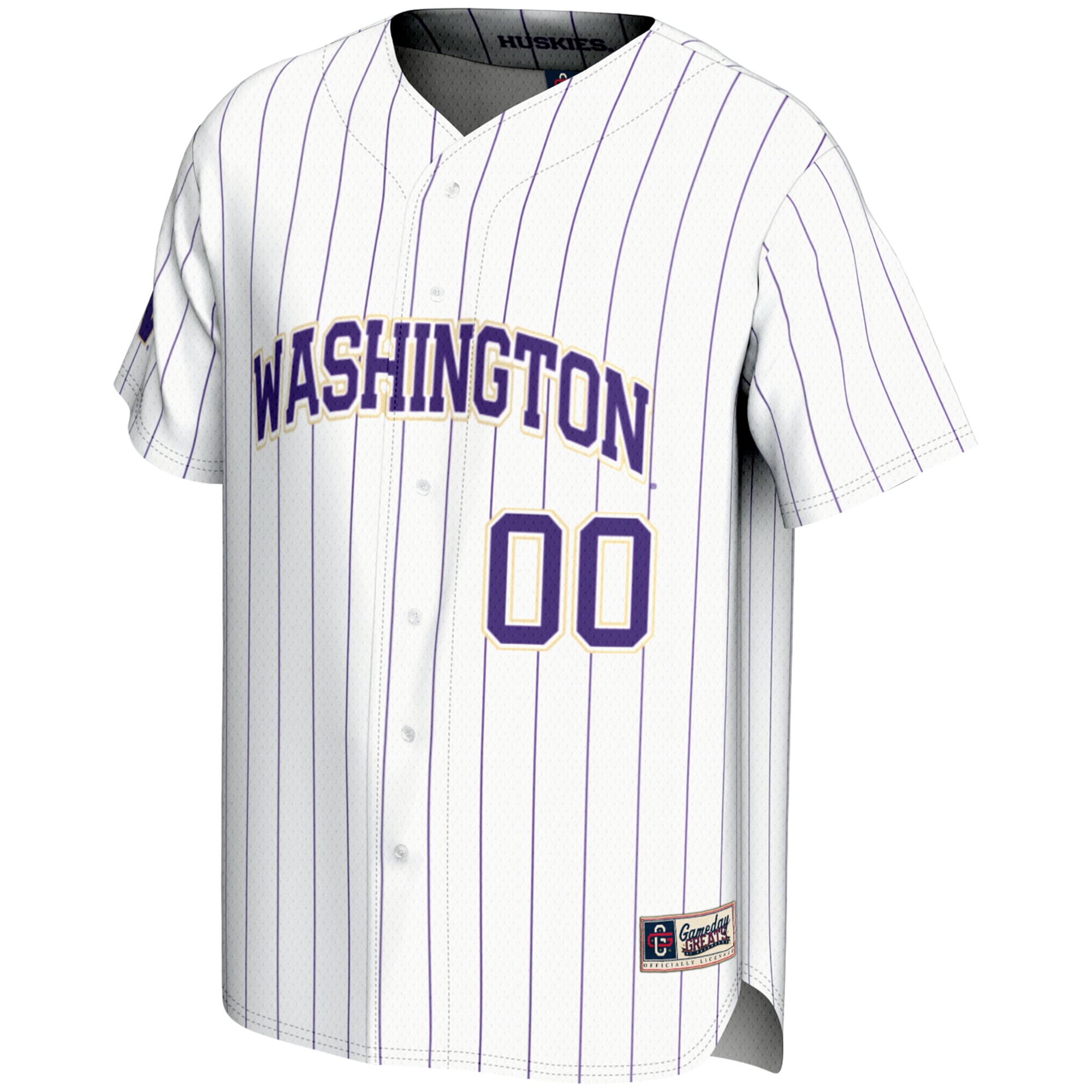 Washington Huskies GameDay Greats NIL Pick-A-Player Lightweight Baseball Jersey - White