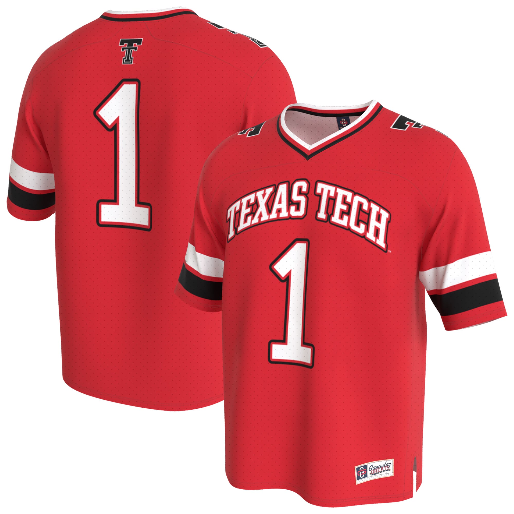 Youth Red Texas Tech Red Raiders Lightweight Collegiate Football Fashion Jersey