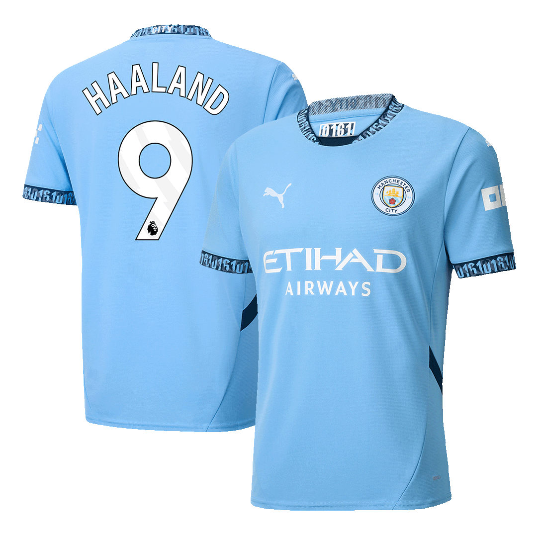 HAALAND #9 Manchester City Home  Soccer Jersey 2024/25 Authentic Kit
