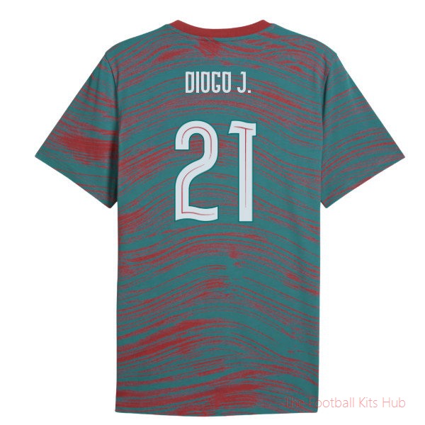 2026-2027 Portugal FtblCulture Tee AOP (Red) (Diogo J. 21)
