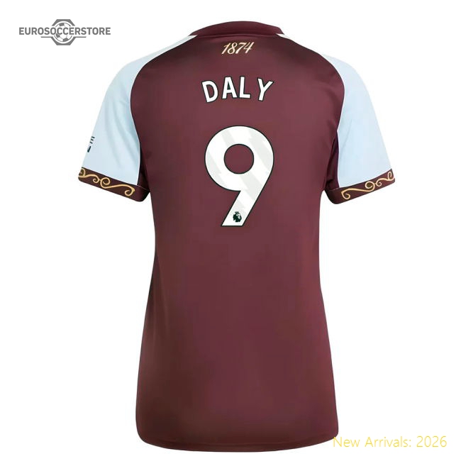 Shirt Womens Daly 9 2025-2026 Aston Villa Official Home