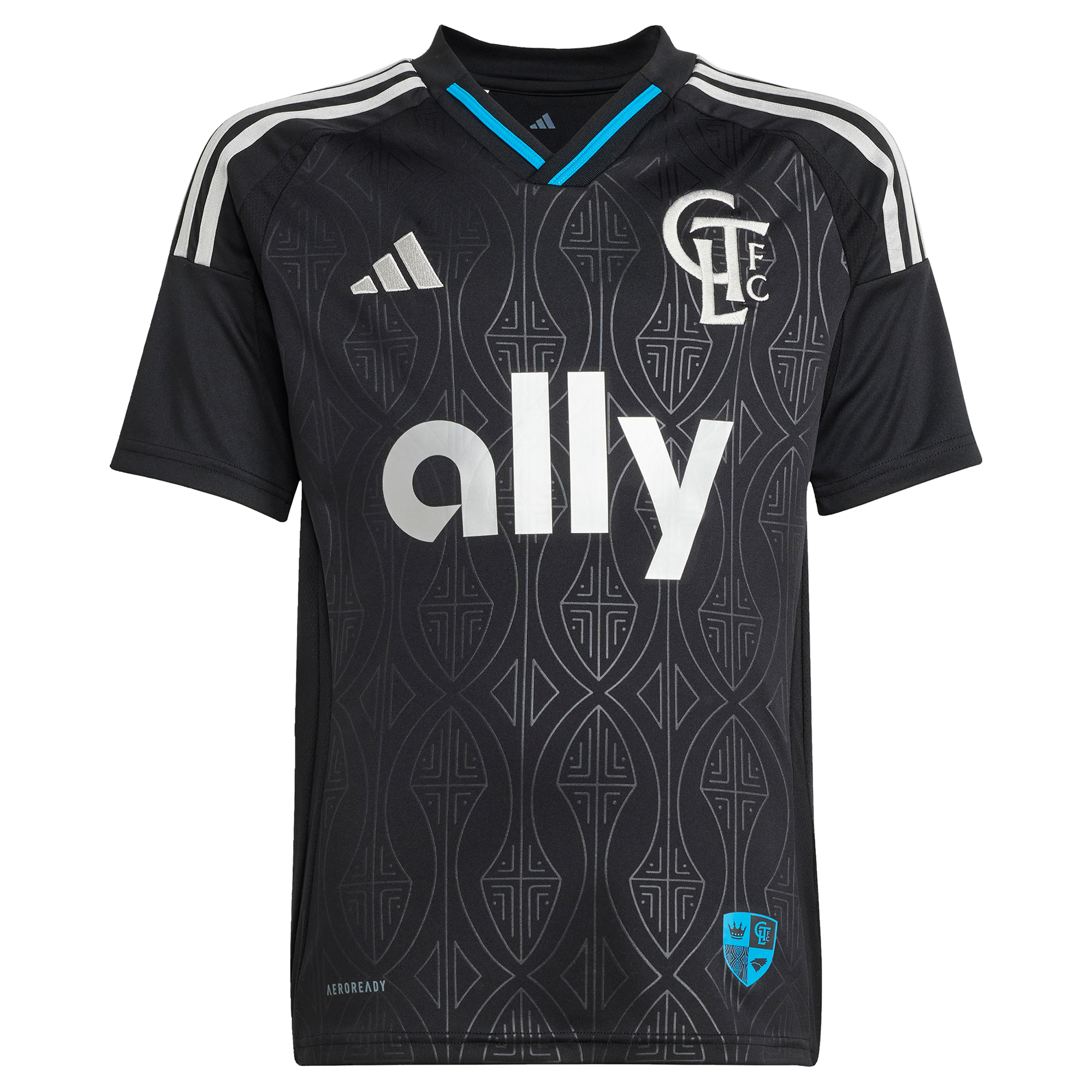 [SJH] Kerwin Vargas Charlotte FC Youth 2025 Fortress Kit Replica Jersey - Black