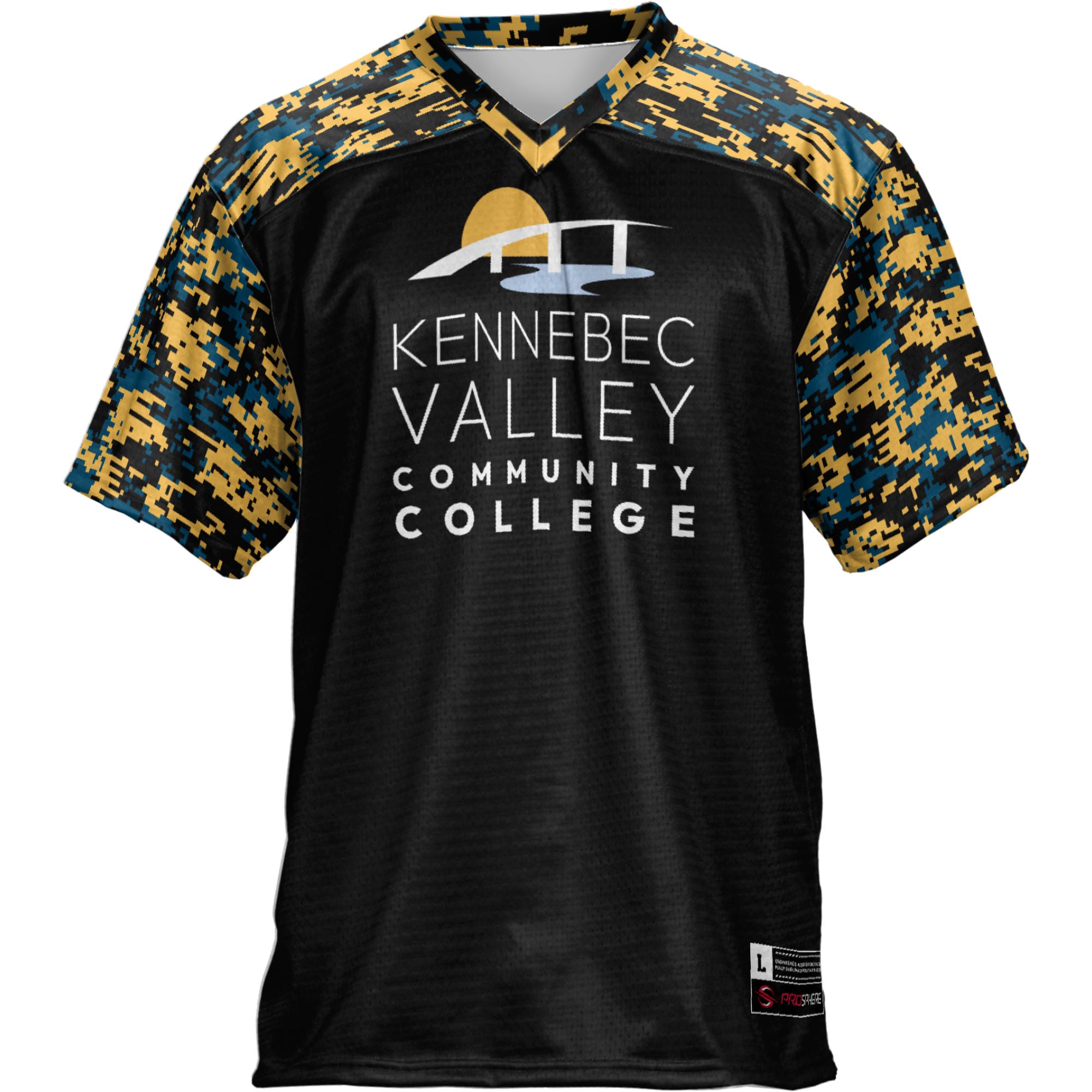 Men's Black Kennebec Valley Community College Football Jersey