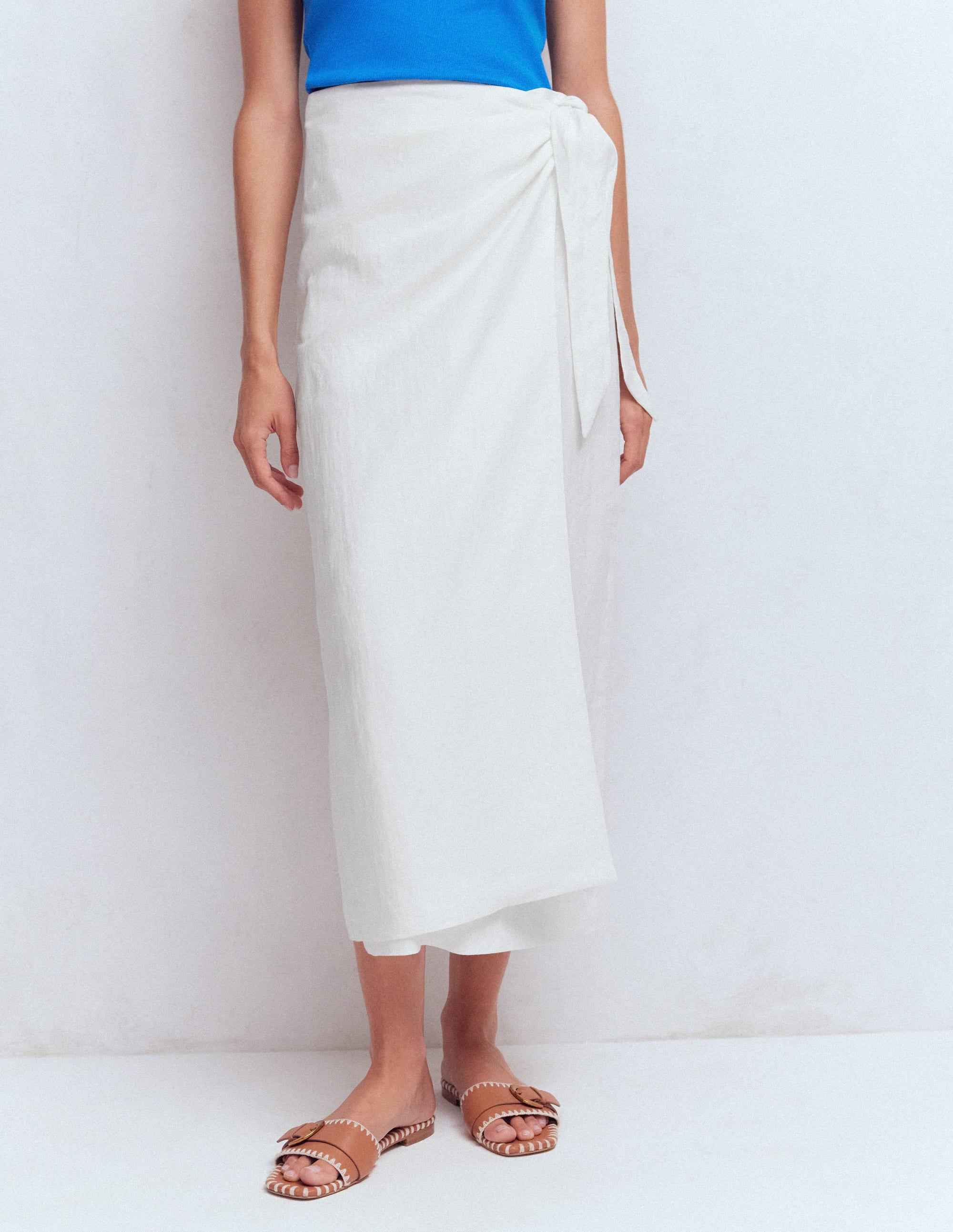 Dimitra Linen Column Skirt