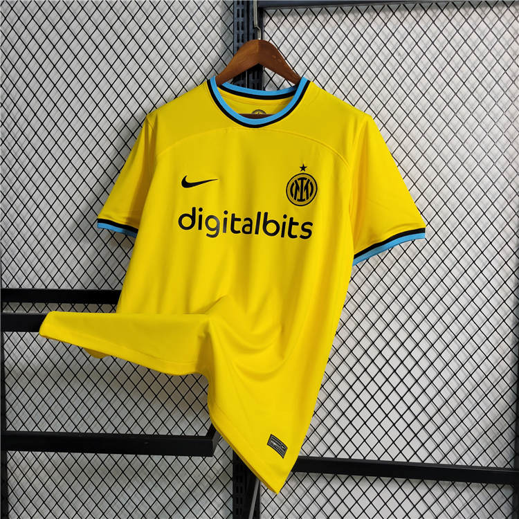 2223 Inter Milan Third Yellow Soccer Jersey Football Shirt - Official