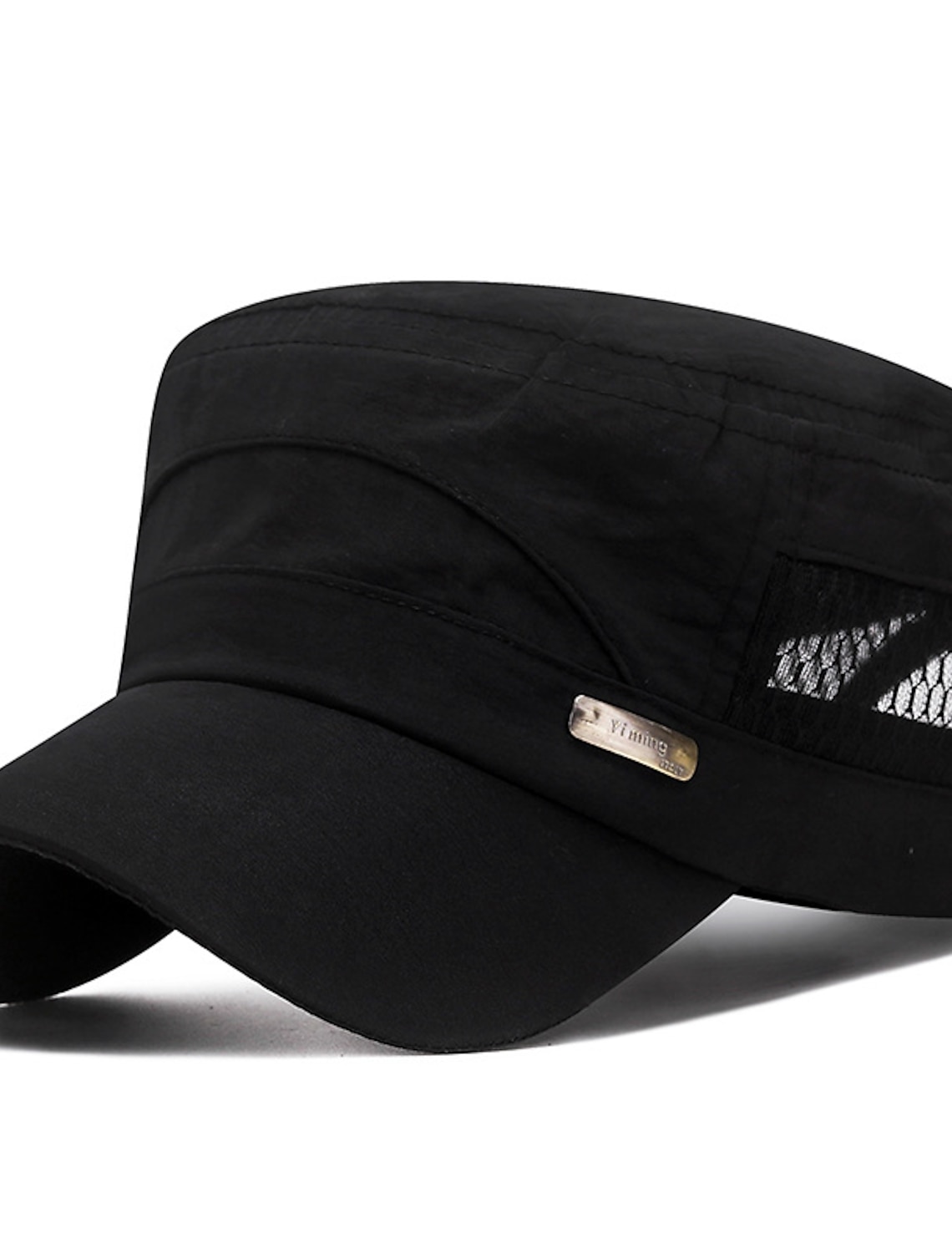 Men's Military Cap Cadet Hat Black Blue Cotton Mesh Travel Beach Outdoor Vacation Plain Adjustable