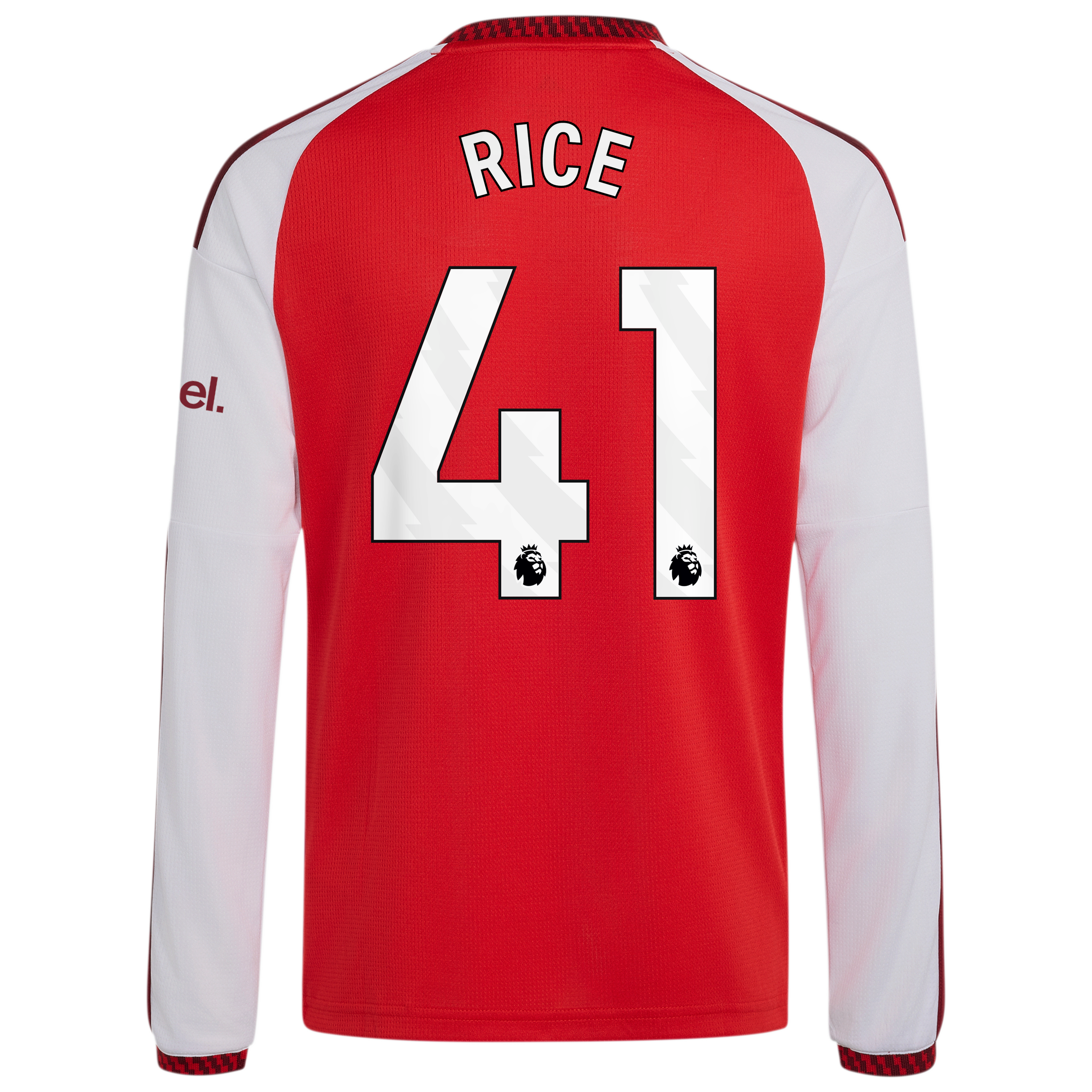 [ESK] Declan Rice #41 Arsenal Youth 2026/27 Home Replica Long Sleeve Jersey - Red