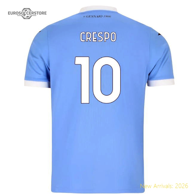 2025-2026 Biancocelesti Home Shirt (kids) (crespo 10) - Cost-effective