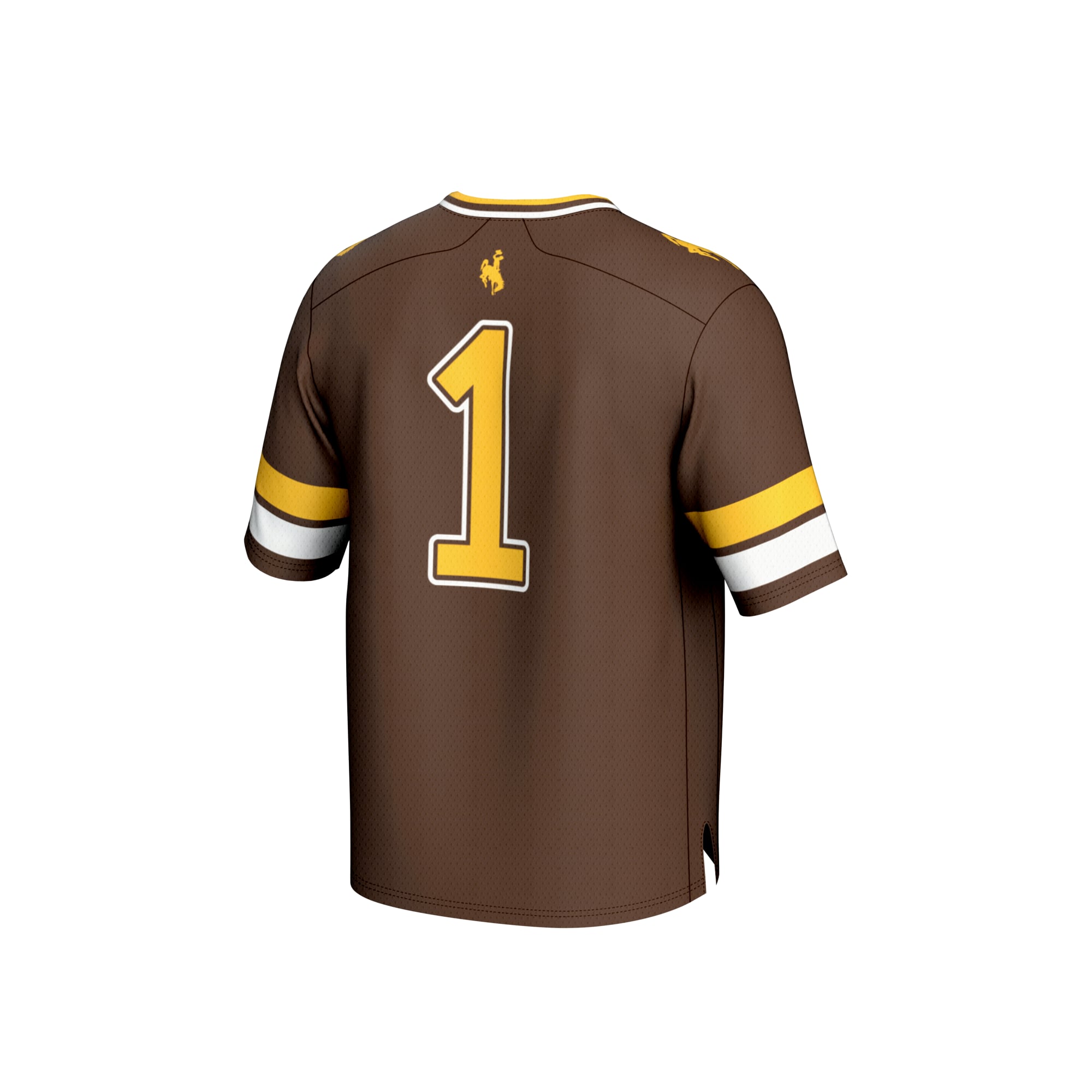 Youth #1 Brown Wyoming Cowboys Collegiate Football Fashion Jersey