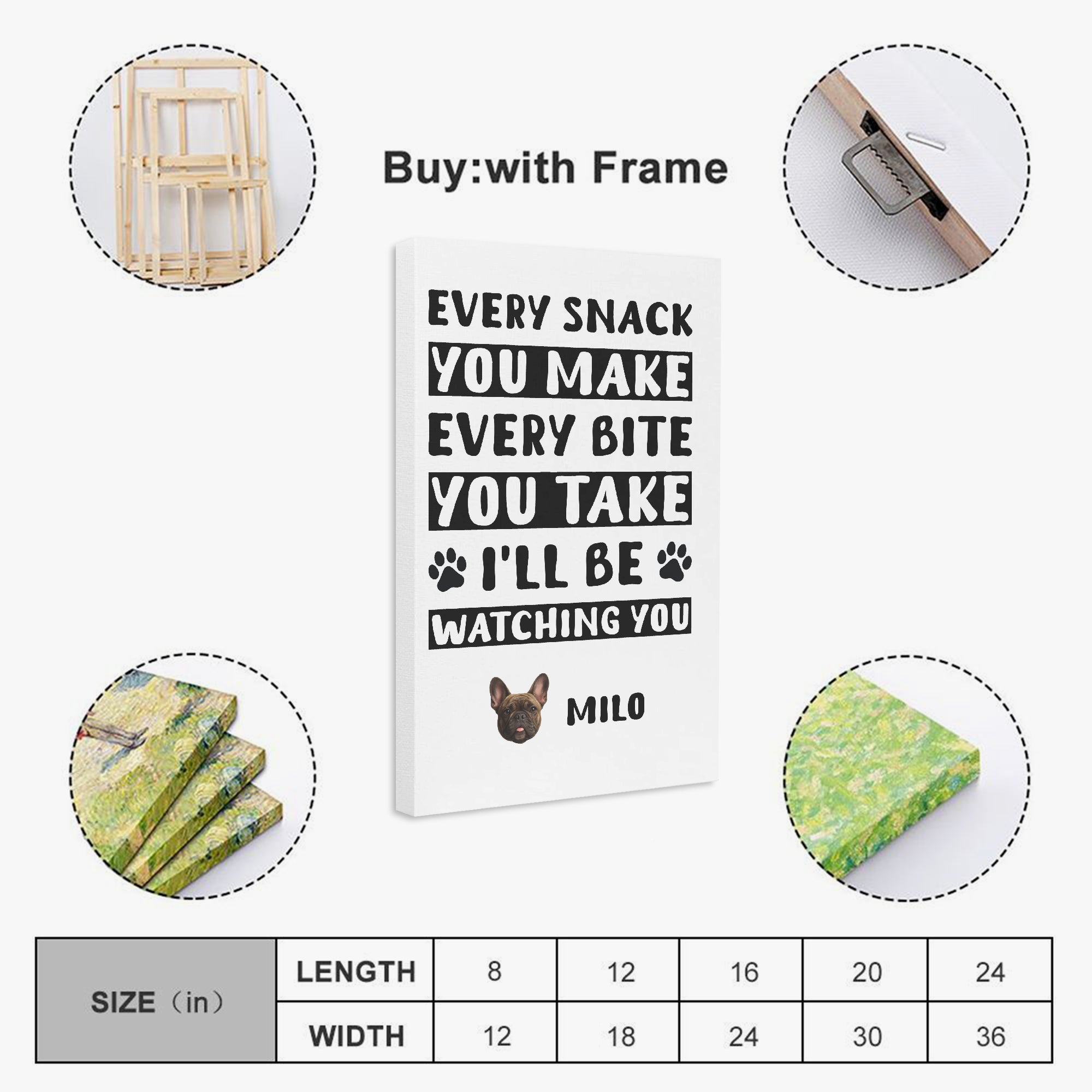 Durable Nelly - Personalized Vertical Canvas Painting for Everyday Wear