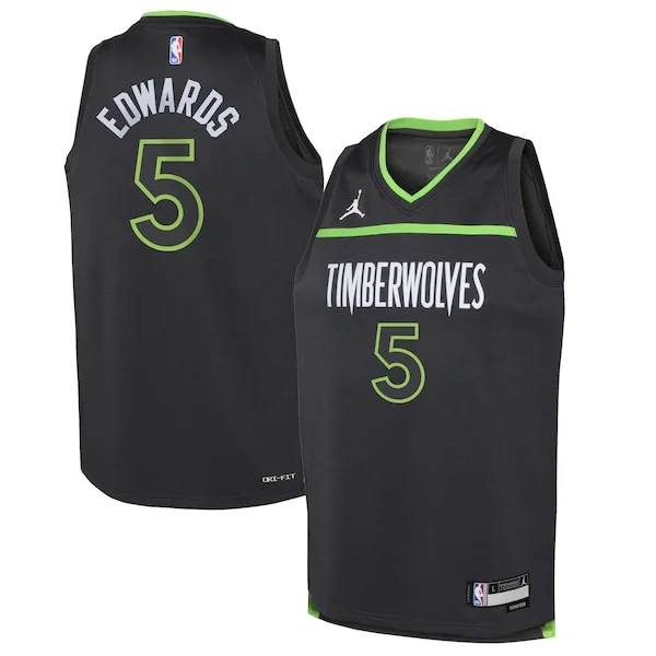 Anthony Edwards MIN Swingman Jersey - premium vintage - Black