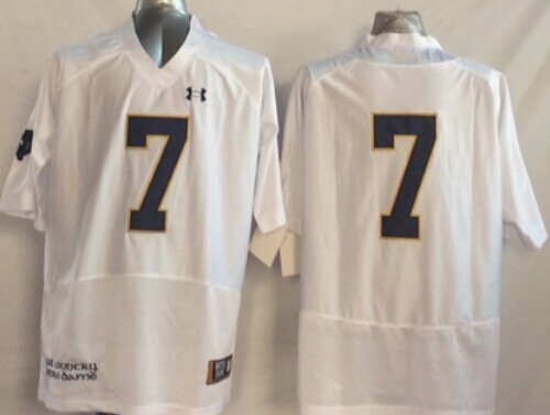 Men's ND Fighting Irish White 2014 team authorized William Fuller #7