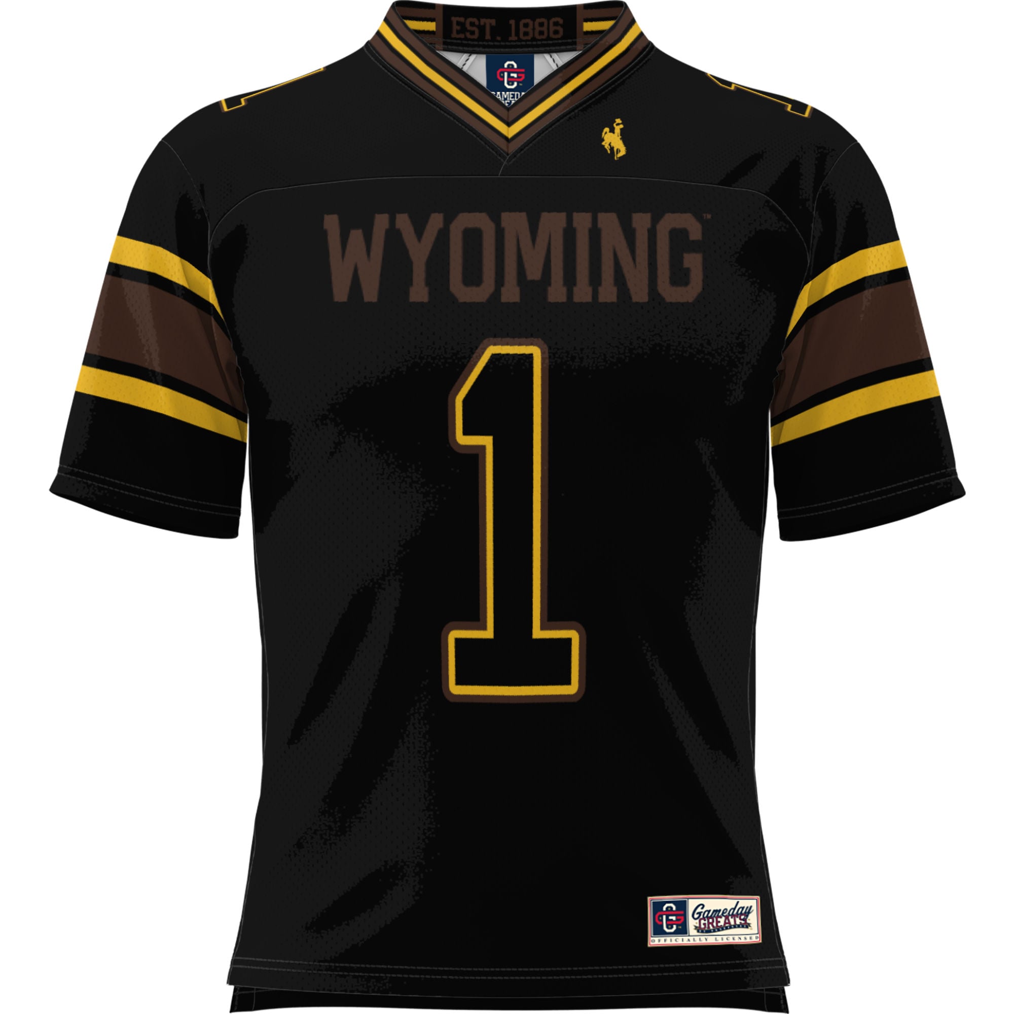 #1 Wyoming Cowboys GameDay Greats 2026/2027 Football Jersey - Black