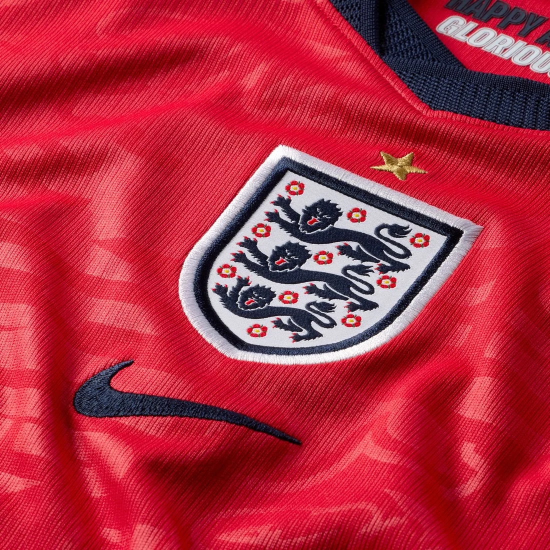 England 2026 Away Youth Jersey - Three Lions Speed Red Junior Kit