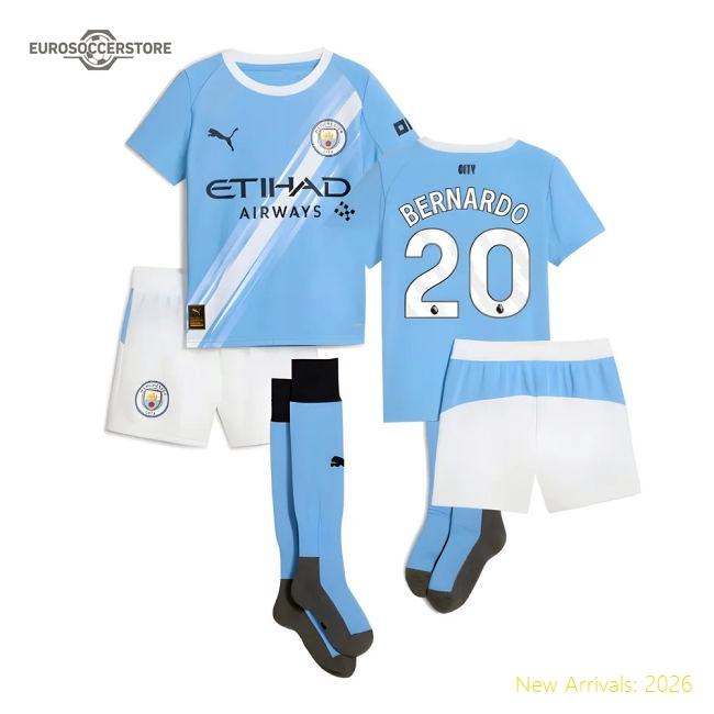 Man City Mini Bernardo Non-toxic Jersey Drycell Flexible