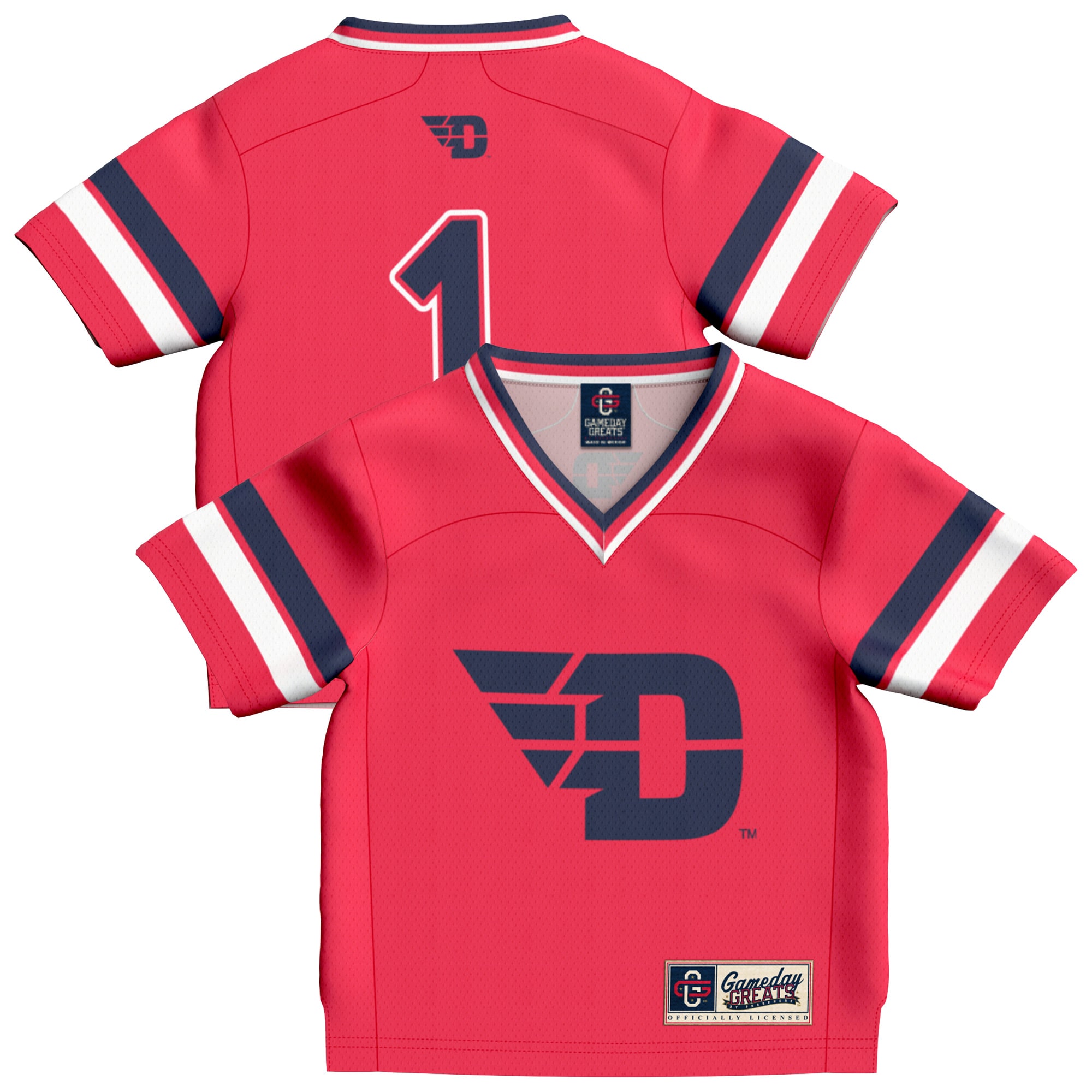 #1 Dayton Flyers GameDay Greats Infant Collegiate Football Fashion Jersey - Red