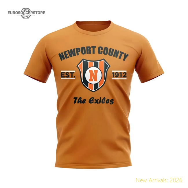 Premium Newport County Established Football T-shirt (orange)