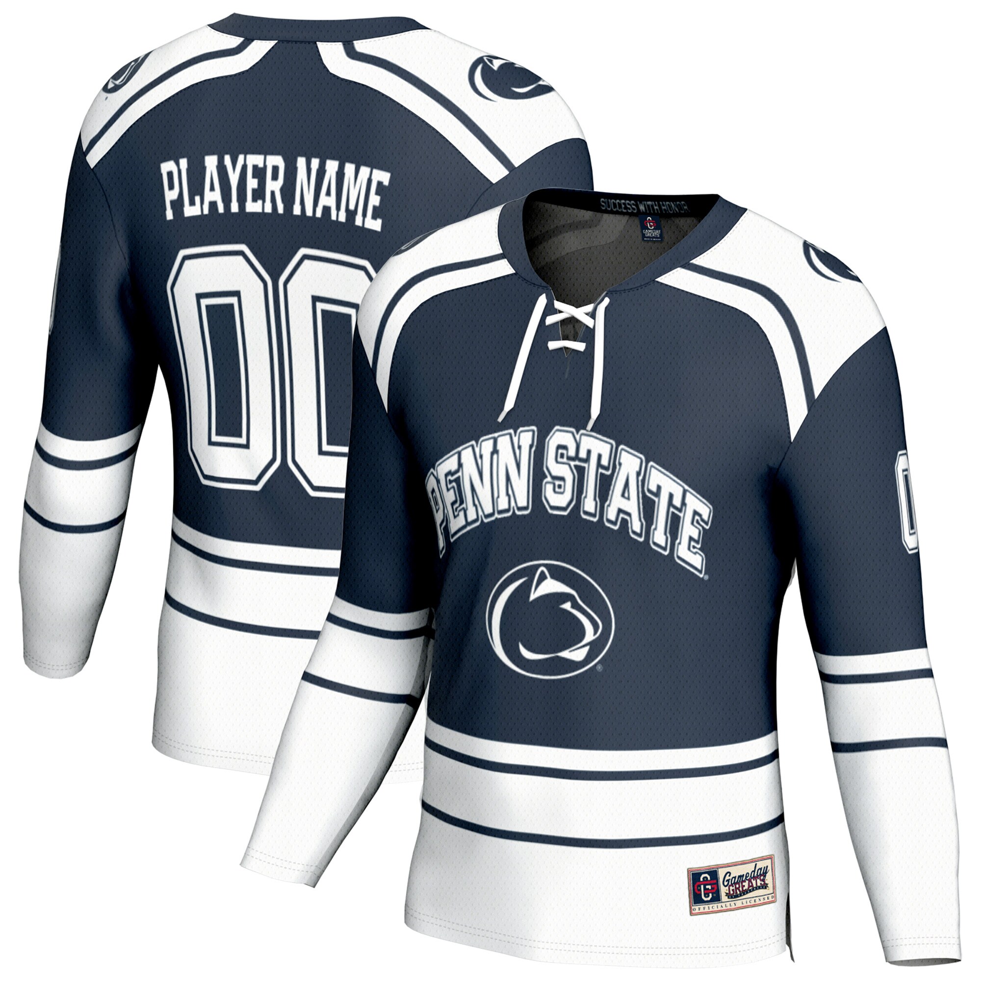 [NJP] Penn State Nittany Lions GameDay Greats Youth NIL Pick-A-Player Men's Ice Hockey Fashion Jersey - Navy