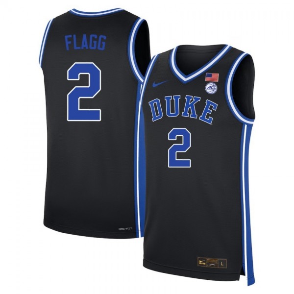 Men Duke Blue Devils #2 Cooper Flagg Black Nike Stitch Jersey