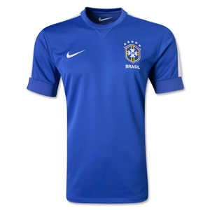 2013 Brazil 4 DAVID LUIZ Blue Away Jersey Shirt - Official Replica