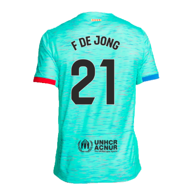 2023-2024 Barcelona Third Football Shirt (F De Jong 21)