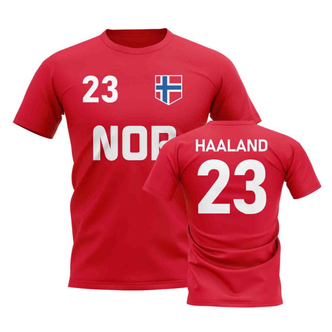Erling Haaland Country Code Hero T-Shirt (Red) Oranje Official