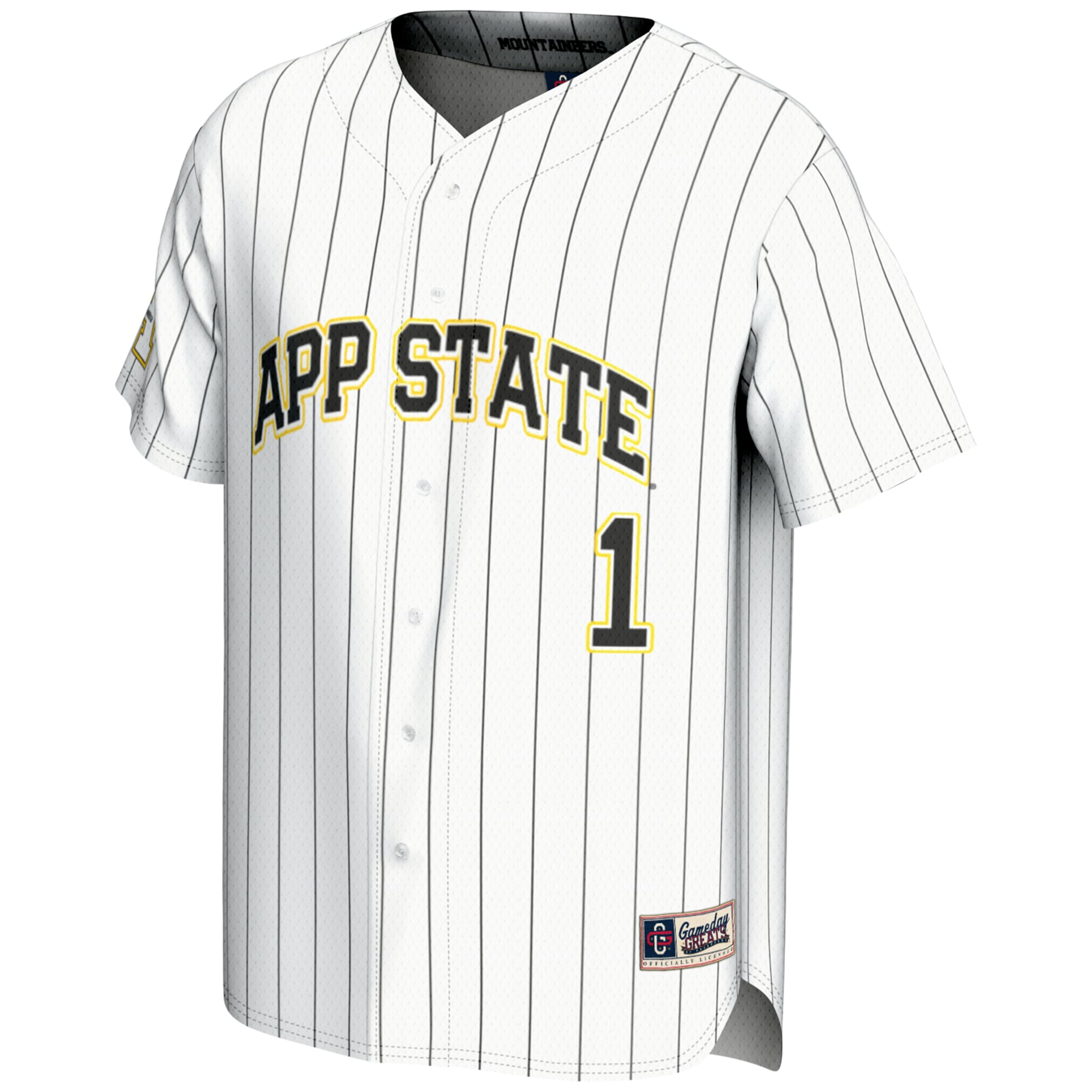 [DDG] Appalachian State Mountaineers GameDay Greats Youth Lightweight Baseball Jersey - White