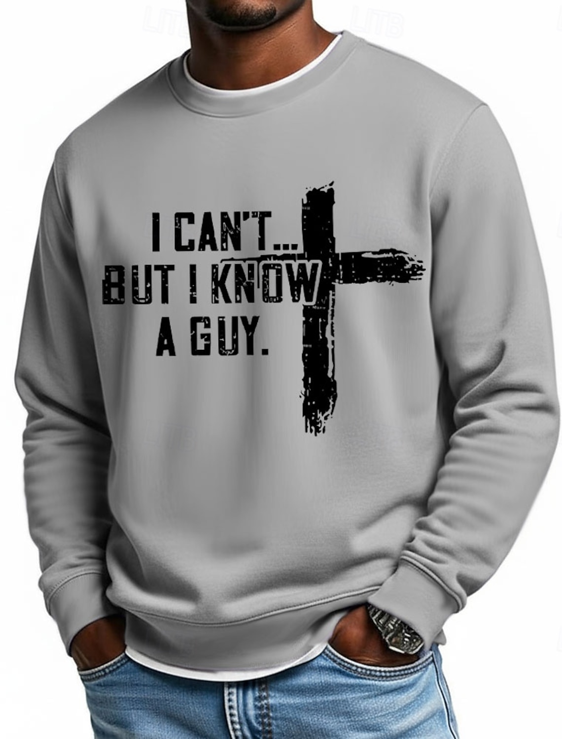 Men's Jesus Faith Sweatshirt Fashion Daily Casual Long Sleeve Crew Neck Home Streetwear Sports Outdoor Blue Light Blue Black Yellow Red Crewneck 3D All Seasons Designer S M L XL XXL XXXL