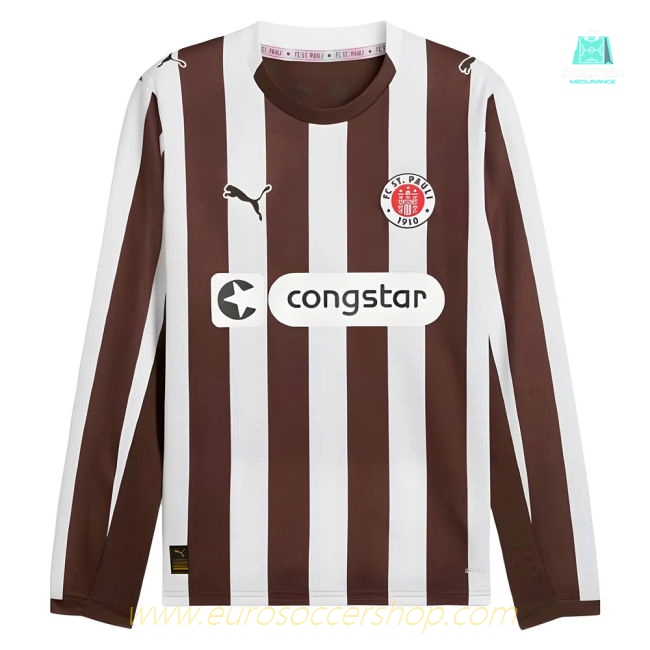 2025-2026 St Pauli Long Sleeve Home Shirt