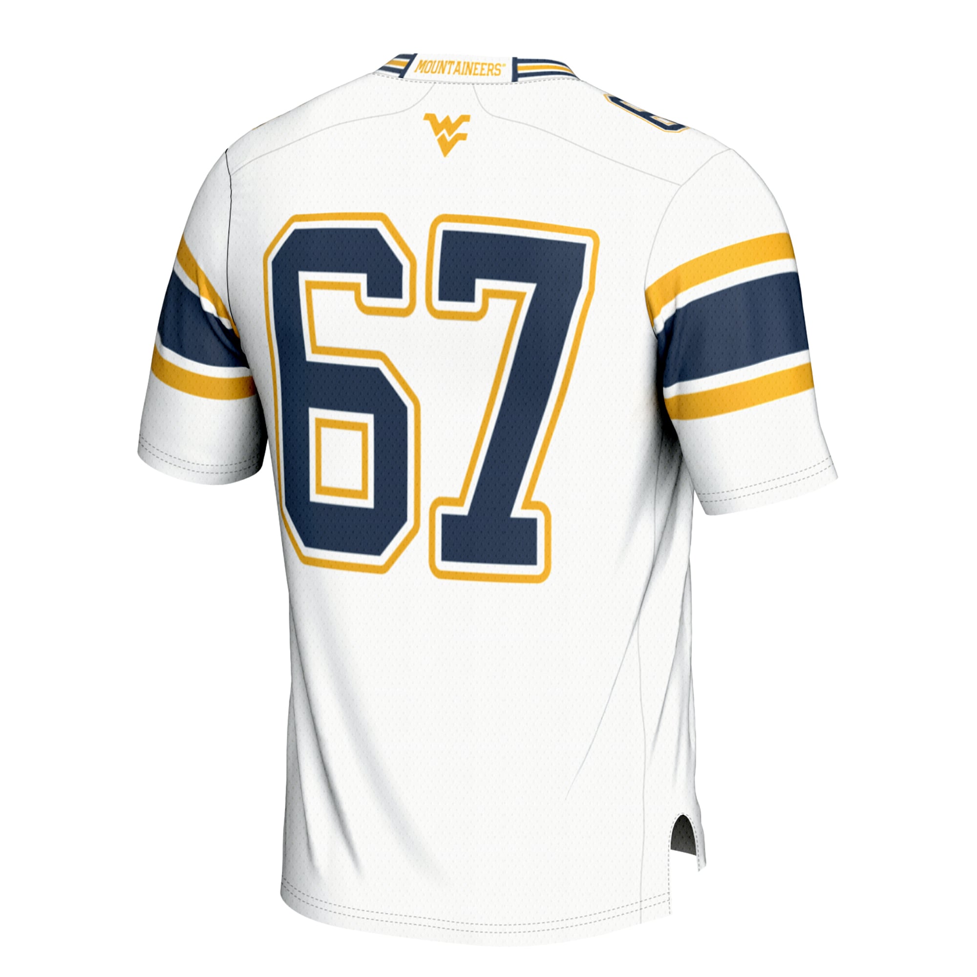 Men's #1 White West Virginia Mountaineers Football Jersey