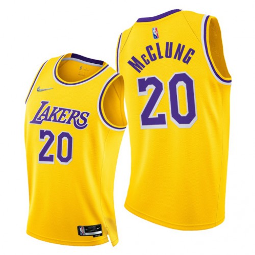 Gold LAL Angeles Lakers #20 Nike Premium Jersey NBA Fan Apparel
